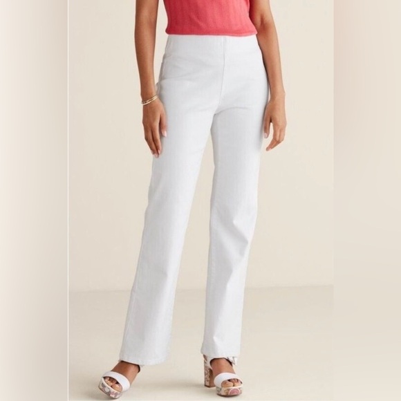 Soft Surroundings Denim - Soft Surroundings White High-Waisted Pants - Sz M